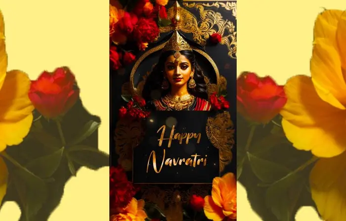 Creative Happy Navratri Greetings 3D Instagram Story